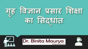 गृह विज्ञान प्रसार शिक्षा का सिद्धांत